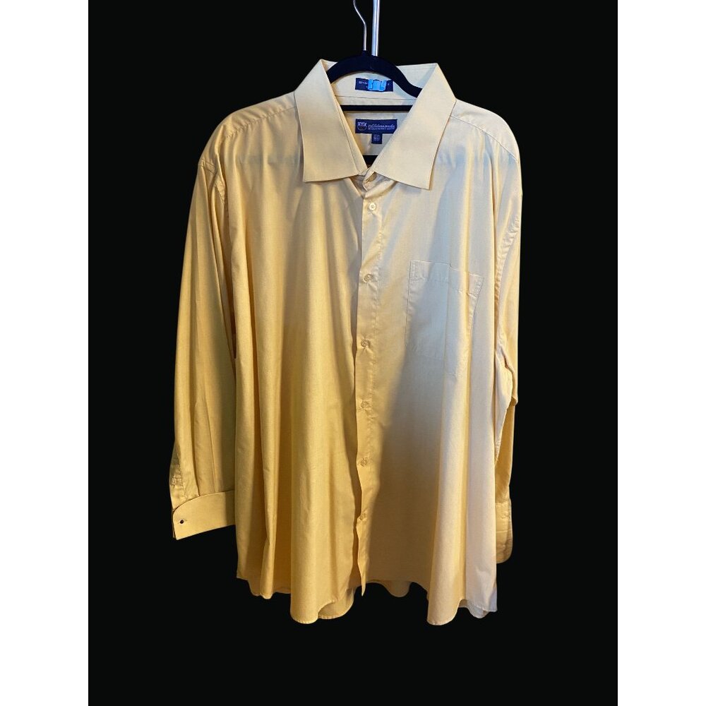 Mens Milano Moda Yellow Long-Sleeve Shirt Size 36-37 HA01 K  * Free Shipping *